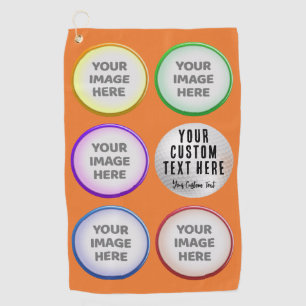 Personalized Golf Photo Collage Gift Towel