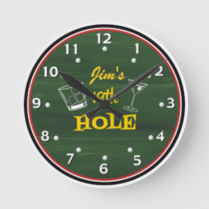 Personalized Golfer's Clock, 19th Hole Round Clock