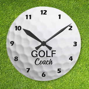 Personalized Golfing Coach Round Clock