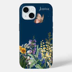Personalized Gorgeious Watercolour "Midnight" iPhone 15 Case