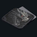 Personalized Gothic Dragon Head Laptop Sleeve<br><div class="desc">Create a stunning,  intricately designed 3D dragon head in a striking black hue,  adorned with subtle gray highlights for added depth and dimension. Make it truly unique by incorporating your personal name.</div>
