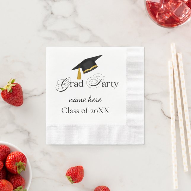 Personalized Grad Party, Name and Year Napkin (Insitu)