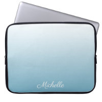 Personalized gradient ombre angel blue
