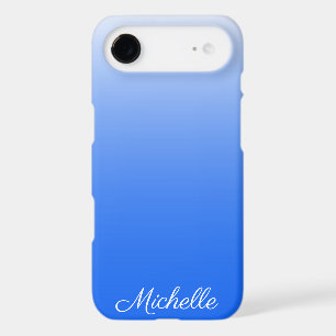 Personalized gradient ombre electric blue