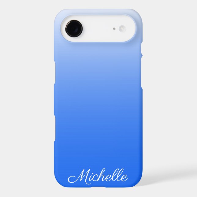 Personalized gradient ombre electric blue (Back)