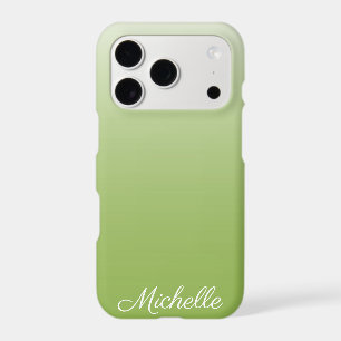 Personalized gradient ombre greenery green