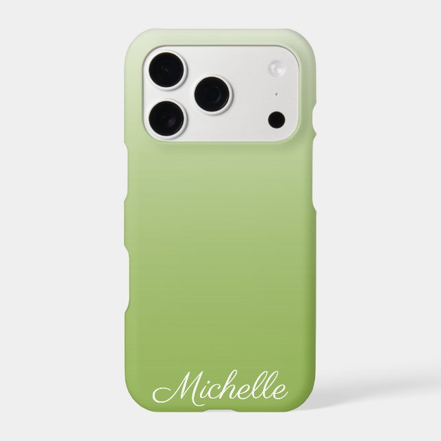 Personalized gradient ombre greenery green (Back)