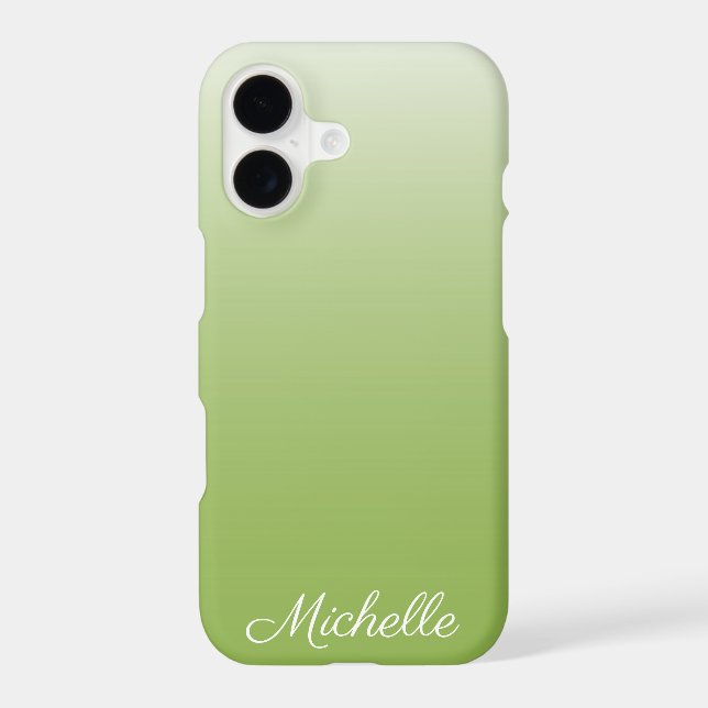 Personalized gradient ombre greenery green (Back)