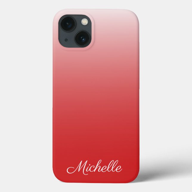 Personalized gradient ombre red Case-Mate iPhone c Case-Mate iPhone Case (Back)