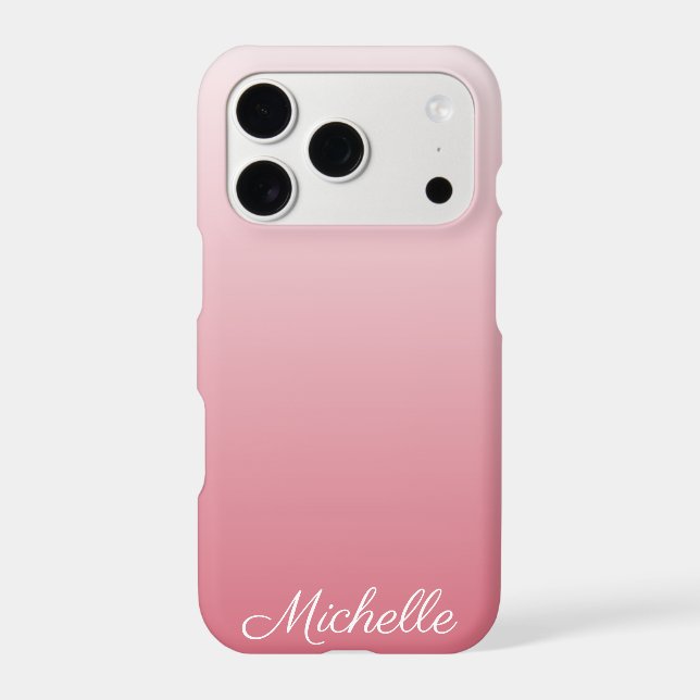 Personalized gradient ombre salmon pink (Back)