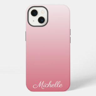 Personalized gradient ombre salmon pink Case-Mate iPhone 13 Case