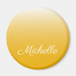 Personalized gradient ombre yellow magnet