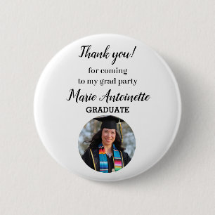 Personalized Graduate Modern Photo 6 Cm Round Badge