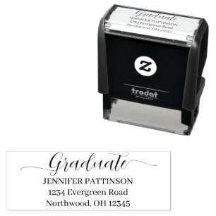 Personalized Graduate Return Address Graduation Self-inking Stamp