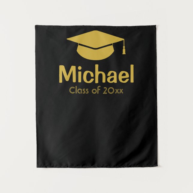 Personalized Graduation Backdrop Class of 2023 Tapestry (Front)