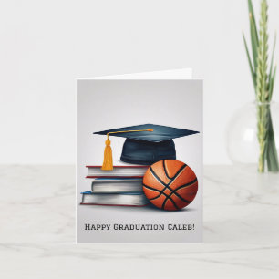Personalized Graduation Basketball  Card