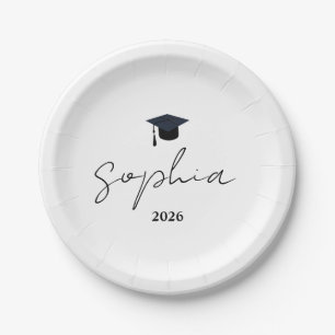 Personalized Graduation Gift, Custom Dish, Class Paper Plate