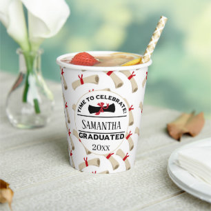 Personalized Graduation Gift Time To Celebrate Paper Cups