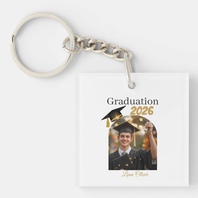 Personalized Graduation Keychain Gift  (Front)