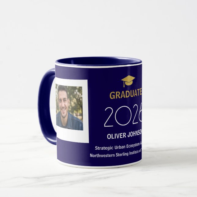Personalized Graduation Mug with Text and Photos (Front Left)