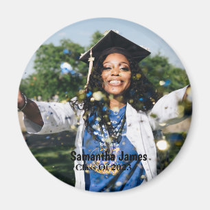 Personalized Graduation Photo and Name Magnet