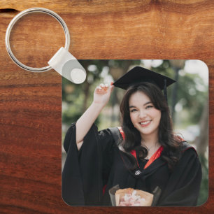 Personalized Graduation Photo Keepsake Memory Gift Key Ring