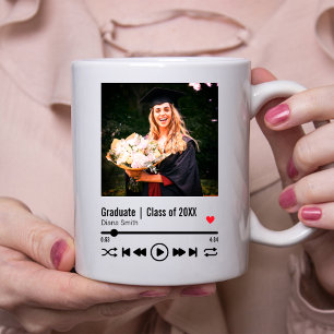 Personalized Graduation Photo Song Playlist Coffee Mug