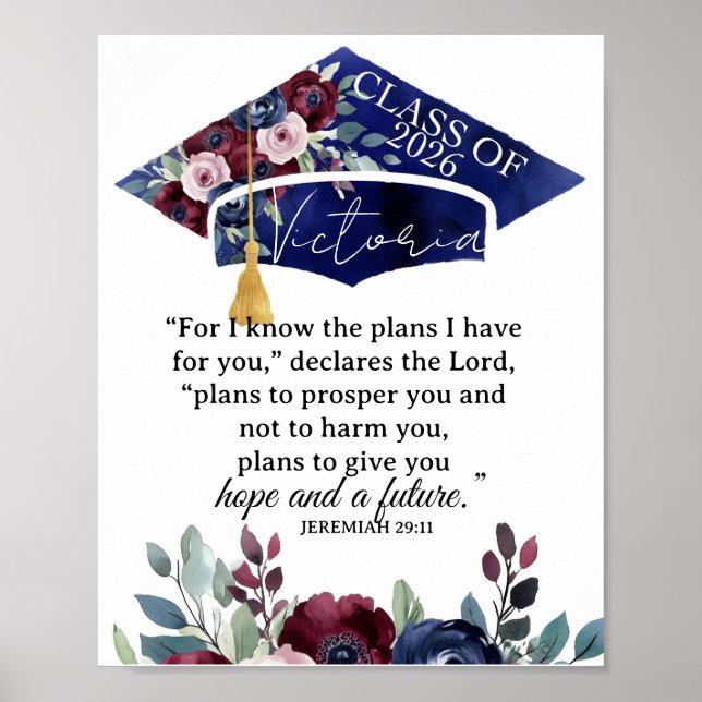Personalized Graduation Poster with Name . Bible v (Front)