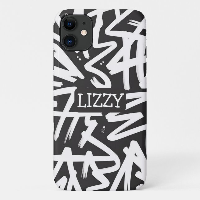 Personalized Graffiti Name Pattern — Custom Urban Case-Mate iPhone Case (Back)