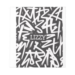 Personalized Graffiti Name Pattern — Custom Urban Notepad