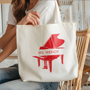 Personalized Grand Piano Tote Bag