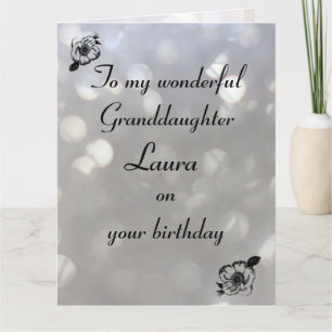 Personalized Granddaughter Birthday Card