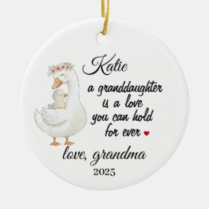 Personalized Granddaughter, Gift from grandma Ceramic Tree Decoration