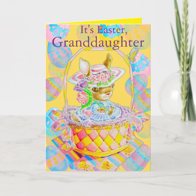 Personalized Granddaughter's Easter Greeting Card  (Front)