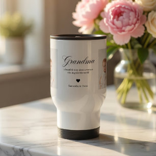 Personalized Grandma Custom Photo Travel Mug