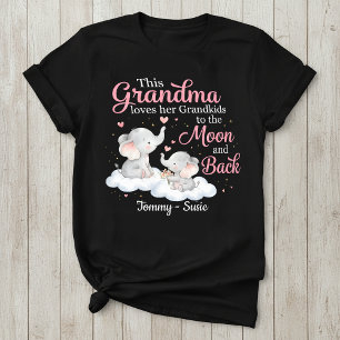 Personalized Grandma Elephant T-Shirt