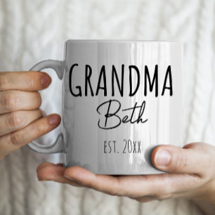 Personalized Grandma & Est. Year Coffee Mug