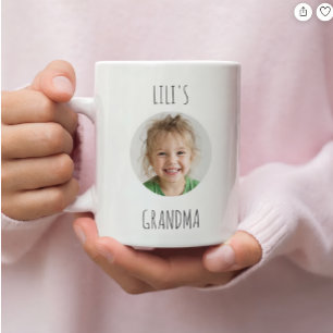 Personalized Grandma Gift Custom Grandchild Face Coffee Mug