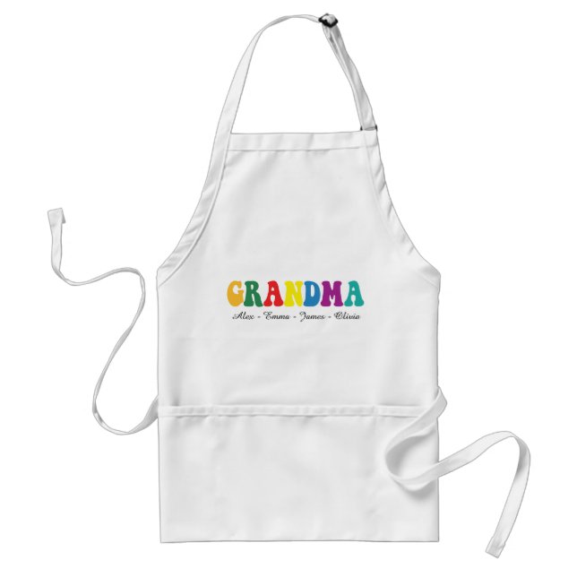 Personalized Grandma Gift with Grandkids’ Names Standard Apron (Front)