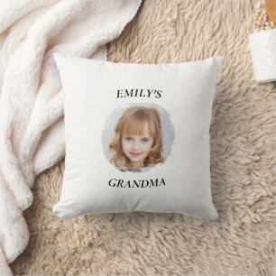 Personalized Grandma Granddaughter Photo Pillow
