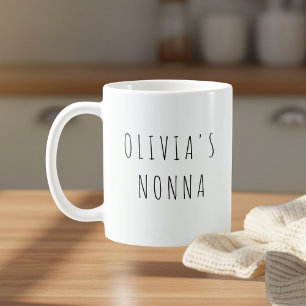 Personalized Grandma Photo Custom Nonna  Coffee Mug