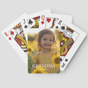 Personalized Grandma Photo Playing Cards