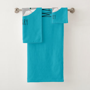 Personalized Grandma Shark Doo Doo Doo Bath Towel Set