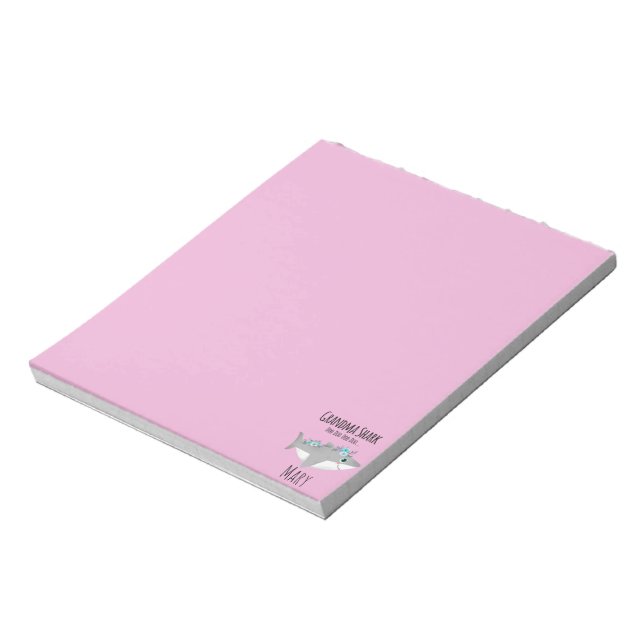 Personalized Grandma Shark Doo Doo Doo Notepad (Rotated)