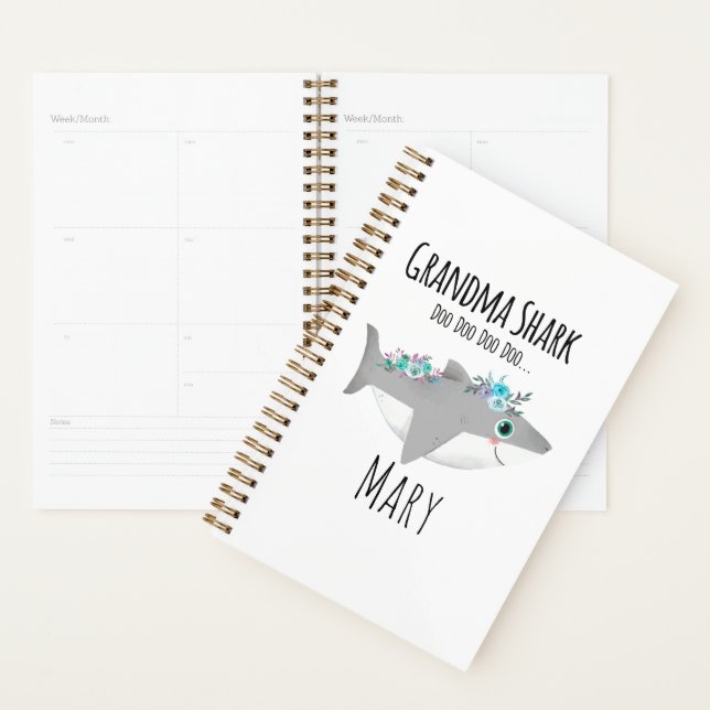 Personalized Grandma Shark Doo Doo Doo Planner (Display)