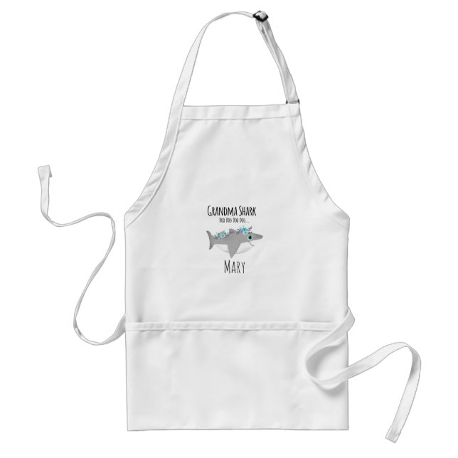 Personalized Grandma Shark Doo Doo Doo Standard Apron (Front)