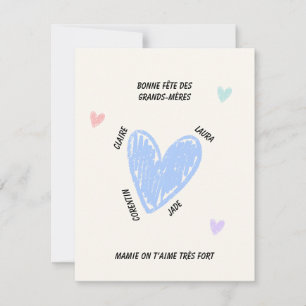 Personalized Grandmother’s Day Grandkids’ Names Card