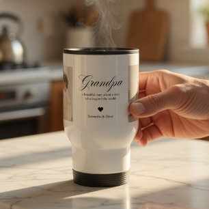 Personalized Grandpa Custom Photo Gift Travel Mug