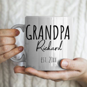 Personalized Grandpa & Est. Year Coffee Mug
