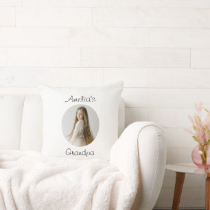Personalized Grandpa Gift – Grandchild Face -  Cushion